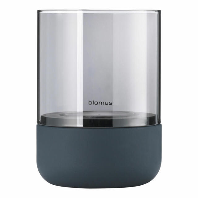 Blomus Wind Light Calma, Candle Holder, Concrete, Glass, Steel Gray,