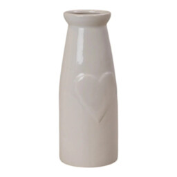 Ceramic Vase With Heart 8.8x8.8x18.8cm