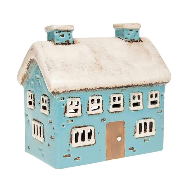 Tealight Holder Ceramic Candle Village Pottery Decorative Large Pale