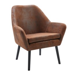 Accent Chair, Armchair, Seating For The Home Or Living Room, Brown By