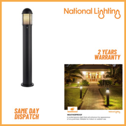 Louvre Led Bollard Post Light E27 Waterproof Aluminium Outdoor Garden