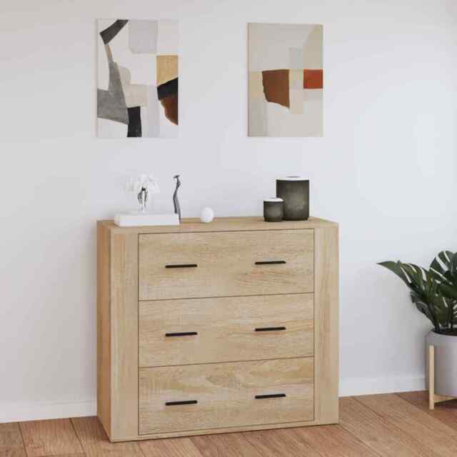 Sideboard Sonoma Oak 80x33x70 Cm Engineered Wood Vidaxl