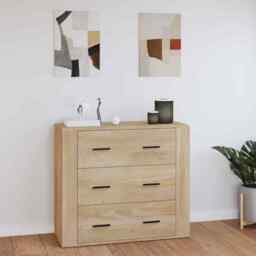 Sideboard Sonoma Oak 80x33x70 Cm Engineered Wood Vidaxl