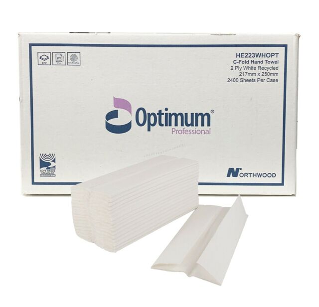 C Fold Paper Hand Towels White 2 Ply Multifold Tissues - Case Of 2400