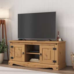 Corona Tv Stand Flat Screen 2 Door 1 Shelf Television Solid Pine
