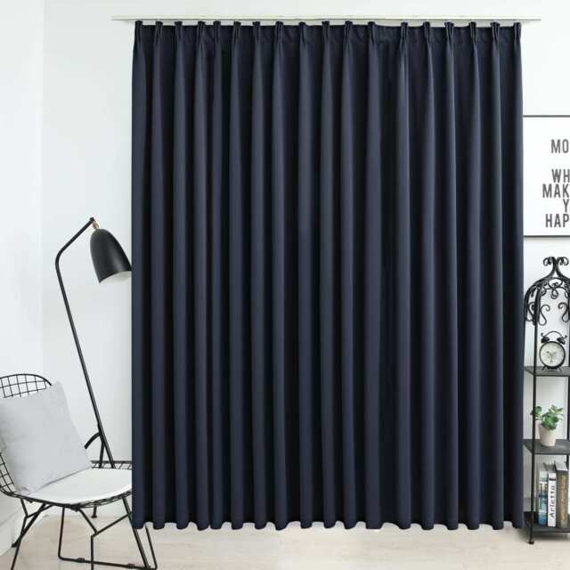 Blackout Curtain With Hooks Anthracite 290x245 Cm Vidaxl