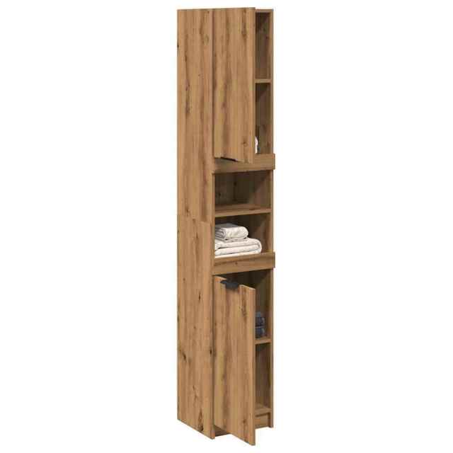 Bathroom Cabinet Artisan Oak 32x34x188.5 Cm Engineered Wood Vidaxl