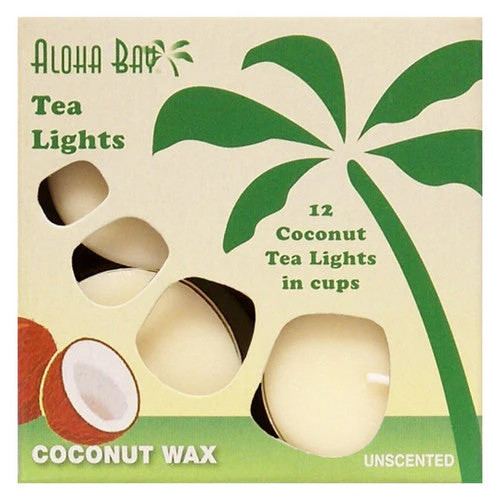 Candle Glass Tea Light Cream, 12/0.7 Oz By Aloha Bay
