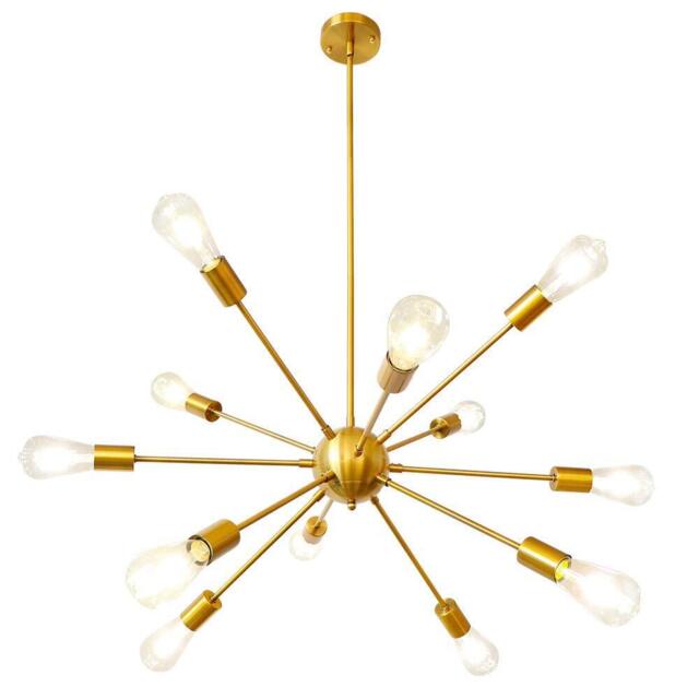 Lynpon Sputnik Chandelier Gold Modern Brass Pendant Ceiling Light 12