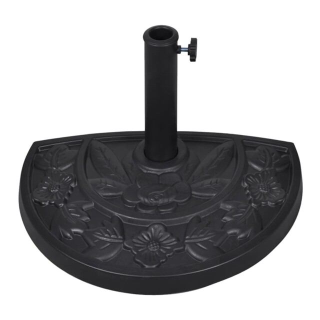 Parasol Base Resin 9kg Black Round Garden Umbrella Stand 38/48mm Pole