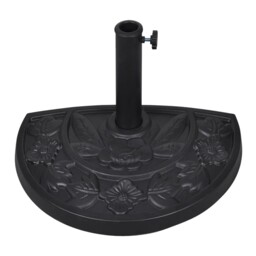 Parasol Base Resin 9kg Black Round Garden Umbrella Stand 38/48mm Pole