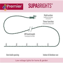 Premier 200 Led Supabrights Multi-action 16m (green Cable) - Various