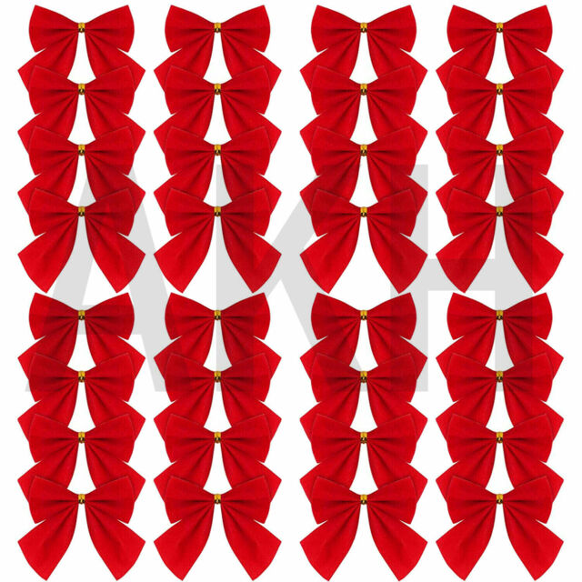 Christmas Tree Decoration Ornaments Gift Bows Xmas Party Bauble