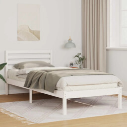 Bed Frame With Headboard White 80 X 210 Cm Solid Pine Wood Vidaxl
