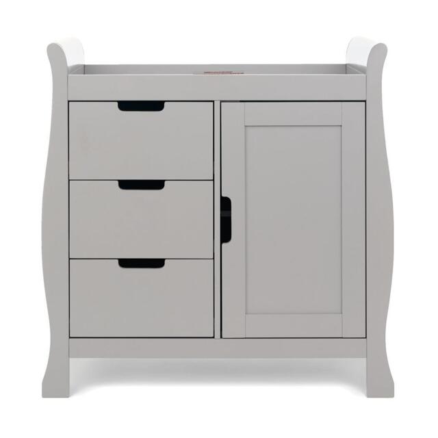 Obaby Stamford Sleigh Changing Unit - Warm Grey - Baby Changer With