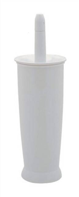 Addis Closed Toilet Brush Set, Plastic, White, 12.5 X X 39 Cm, White