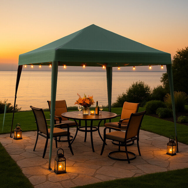 3m Easy Up Gazebo Marquee Outdoor Garden Camping Market Stall Canopy