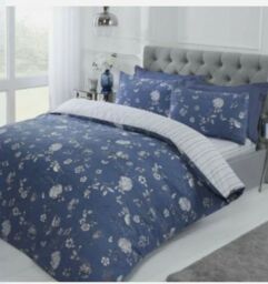 Quilt Duvet Cover Set Rapport Finest Homeware Country Toile Double