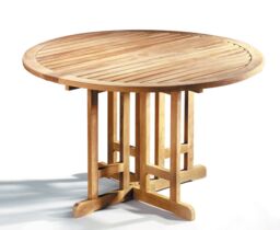Teak Outdoor Folding Table, Drop-leaf - Berwick Range - 1.2m - Shape