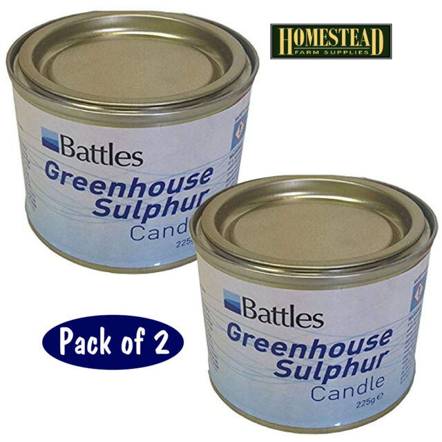 Battles Sulphur Candle 225g Pack Of 2 - Kill Greenhouse Pests And