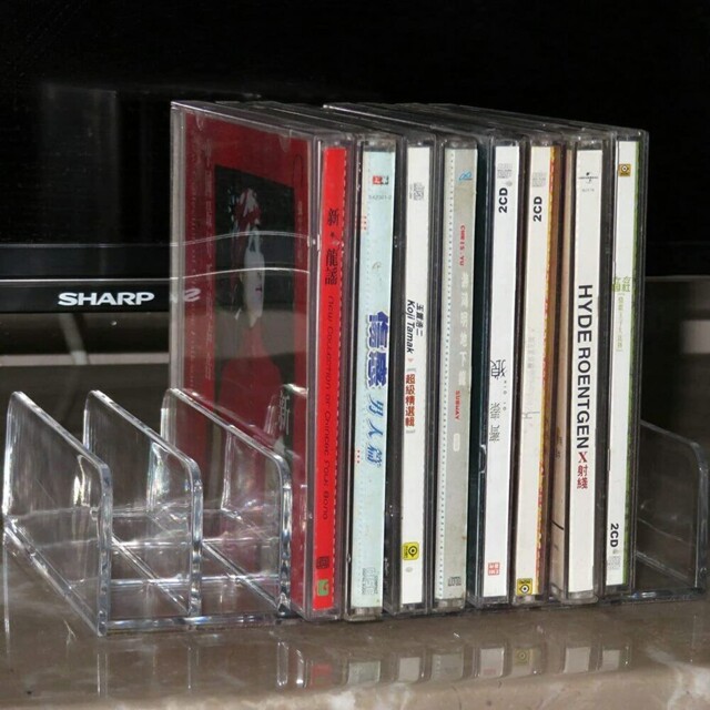 Auxphome Clear Acrylic Dvd/cd Storage Box Cd Holder Cd Tray Holds Up