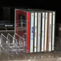 Auxphome Clear Acrylic Dvd/cd Storage Box Cd Holder Cd Tray Holds Up