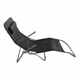 Supagarden Grey Foldable Recliner Sun Lounger With Headrest