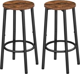 Bar Stools Set Of 2 Bar Chairs Kitchen Round Height Stools Breakfast