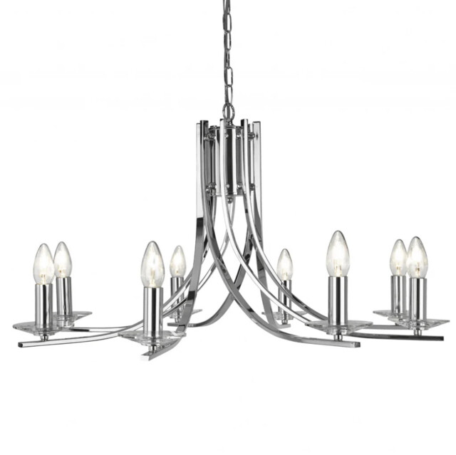 Ceiling Light Silver Ascona 8 Chrome Searchlight 4168-8cc
