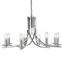 Ceiling Light Silver Ascona 8 Chrome Searchlight 4168-8cc