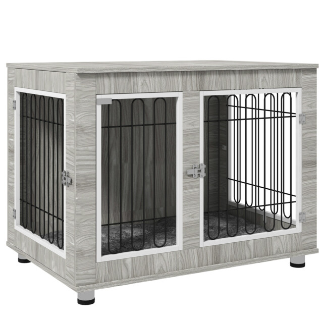 Pawhut Dog Crate Furniture, Dog Crate End Table With Soft Cushion,