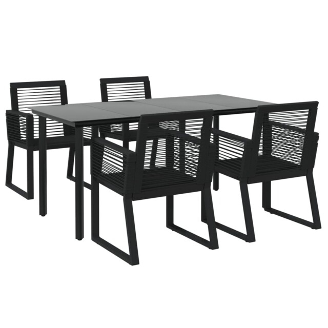 Garden Dining Set Outdoor Dining Set Balcony Table And Chair Black