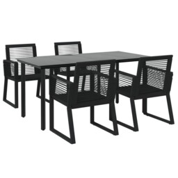 Garden Dining Set Outdoor Dining Set Balcony Table And Chair Black