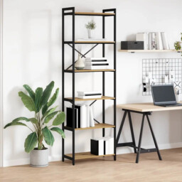 Bookcase Artisan Oak 60 X 30 X 188 Cm Engineered Wood Vidaxl