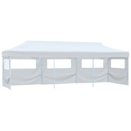 Folding Pop-up Party Tent With 5 Sidewalls 3x9 M White Vidaxl