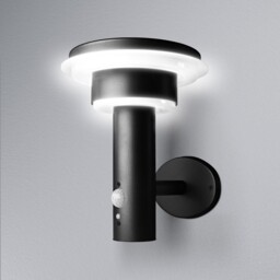Ledvance Endura Style Double Circle Solar Wall Light Black 6w Led