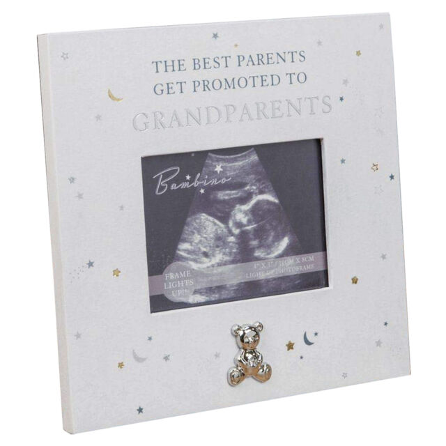 Bambino 'grandparents' Photo Frame With Silver Teddy 4'x3' Picture
