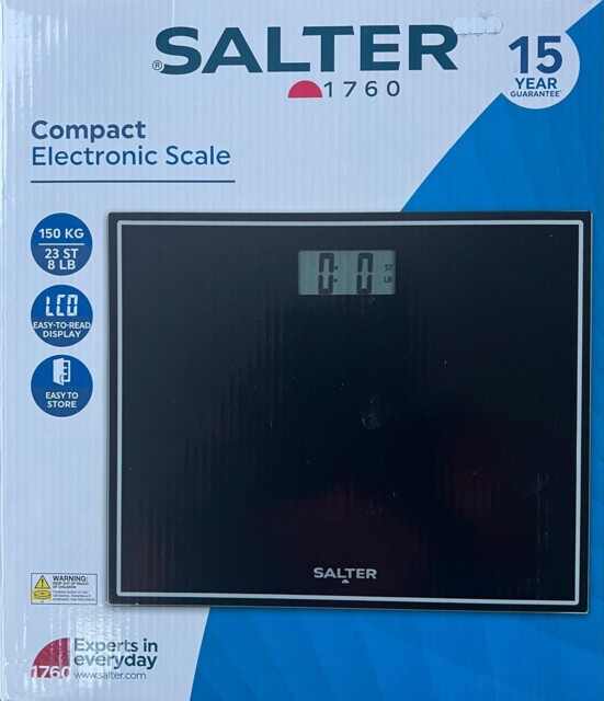 Digital Bathroom Scale Salter. Easy Read Display Toughened Glass