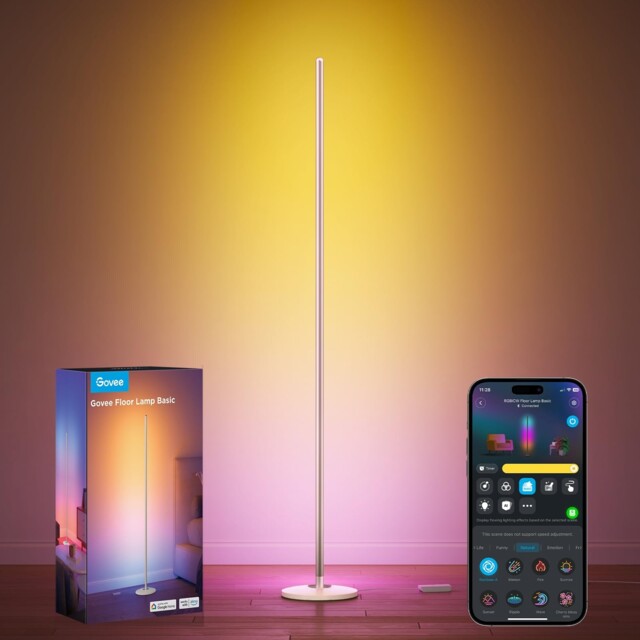 Govee Rgbic Floor Lamp Gold Led Corner Lamp Works With Alexa And