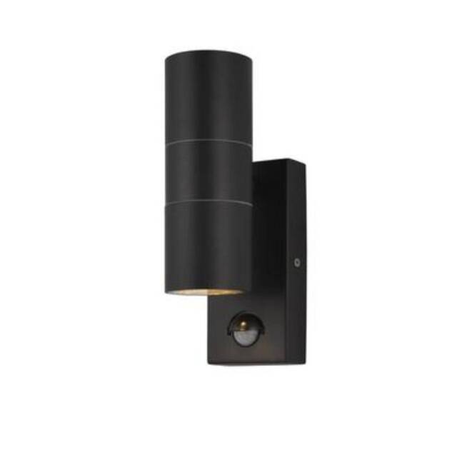 Forum Zinc Up & Down Outdoor Wall Light, Black 210x70x110mm- 2 Gu10