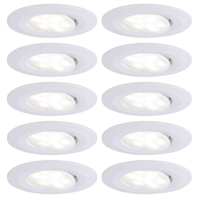 Paulmann 99922 Led Bathroom Recessed Light Set 60w White Matt 10pcs