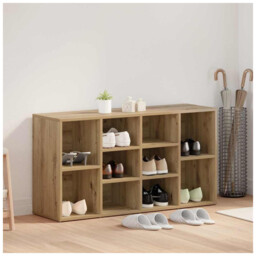 Shoe Bench Artisan Oak 103x30x54.5cm Engineered Wood 10-shelf Hallway