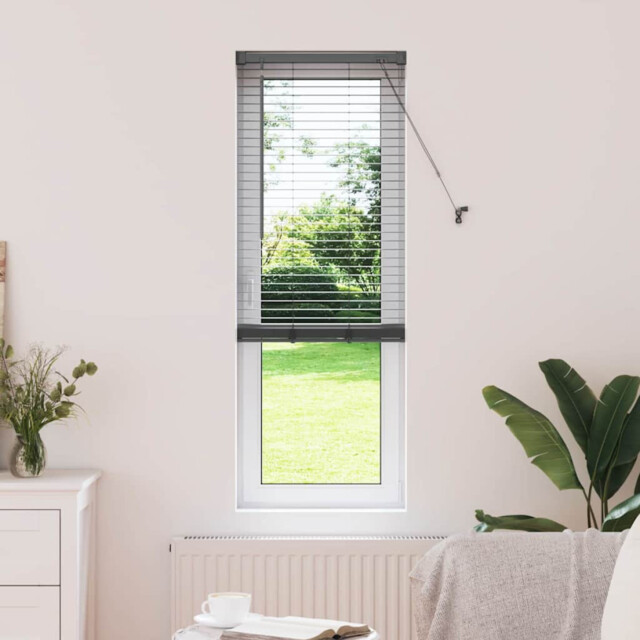 Venetian Blinds Dark Grey Aluminium 175x40cm Indoor Privacy Light