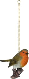 Vivid Arts - Hanging Robin On Branch Home/garden Decoration (hgf-014)