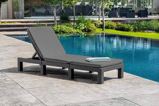 Keter Daytona Graphite Grey 195 X 65 X 25.5 Cm Comfortable Sun Lounger