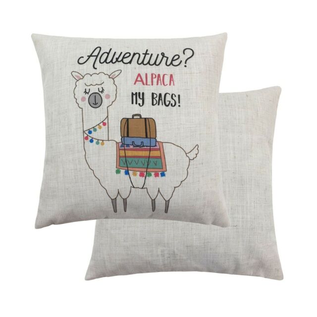 "Evans Lichfield Fantasy Alpaca My Bags Cushion Cover 17x17"""