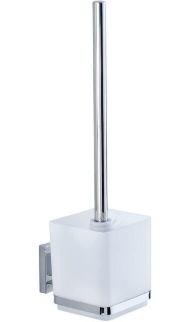 Wenko Vacuum-loc Quadro Toilet Brush & Holder - Stainless Steel -