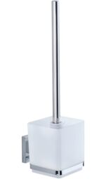 Wenko Vacuum-loc Quadro Toilet Brush & Holder - Stainless Steel -