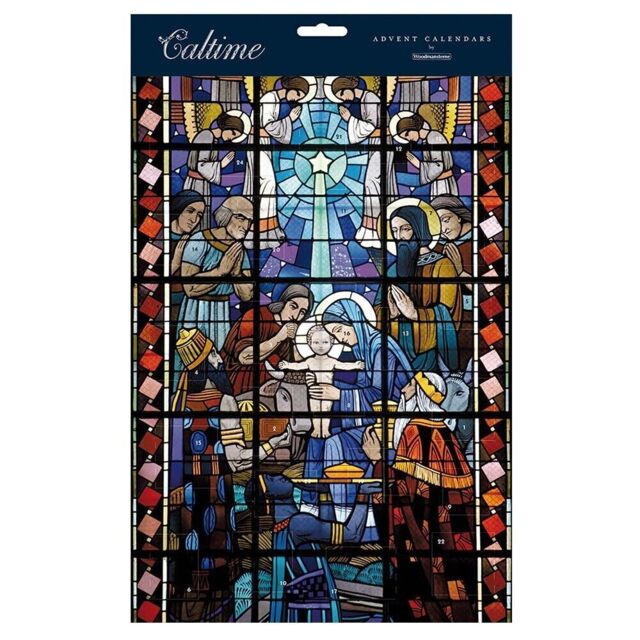 Stained Glass Window Caltime Advent Calendar 245 X 350mm