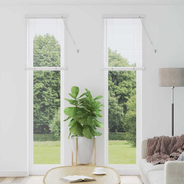 Venetian Blinds White 220x65 Cm Aluminium Indoor Uv Protection Height